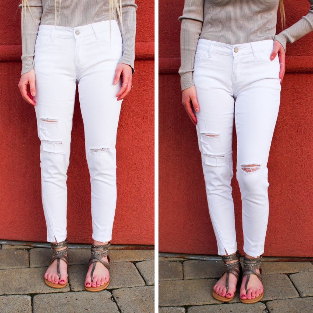 NWT KanCan Kira White Low Rise Skinny Jeans